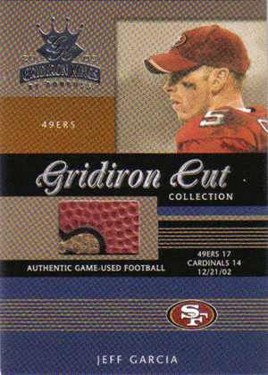 Football Cards, Jersey Jeff Garcia Game-Used Football Card