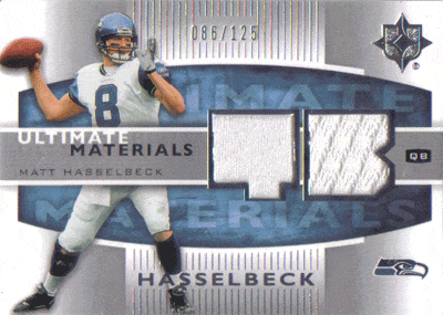 Football Cards, Jersey Matt Hasselbeck Game-Used Jersey Football Card