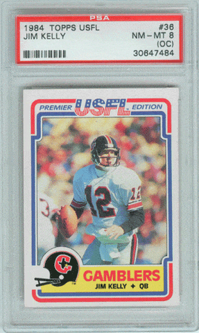 Graded Football Cards Jim Kelly 1984 USFL Topps Rookie Card
