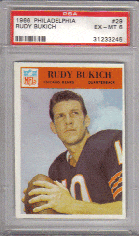Graded Football Cards Rudy Bukich 1966 Philadelphia Football Card
