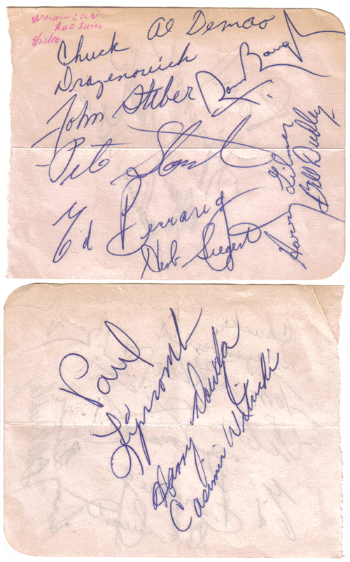 1950 Washington Redskins Offense Autographs –