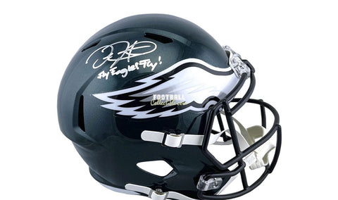 Autographed Full Size Helmets Jalen Hurts Autographed Philadelphia Eagles Replica Helmet