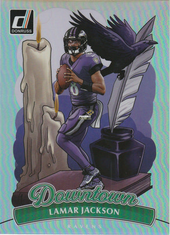 Football Cards Donruss Downtown Lamar Jackson Jumbo Oversized Card – Baltimore Ravens