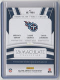 Football Cards Immaculate Collection Triple Jerseys – Derrick Henry / Eddie George / Chris Johnson #12/49 (Ungraded)