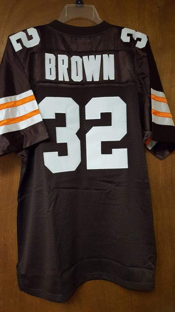 Jim Brown Throwback Classics Cleveland Browns Jersey, color brown –