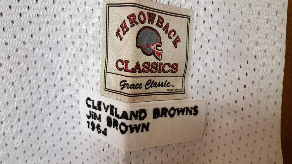 Jim Brown 'Throwbacks Classic' Throwback Jersey, White –