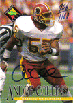 Autographed Football Cards Andre Collins autographed football card
