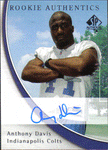 Autographed Football Cards Anthony Davis Autographed Football Card