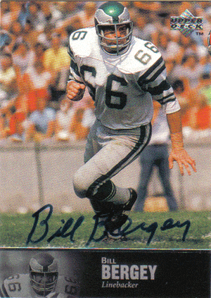 Autographed Football Cards Bill Bergey Autographed Football Card