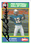Autographed Football Cards Bob Griese Autographed Football Card