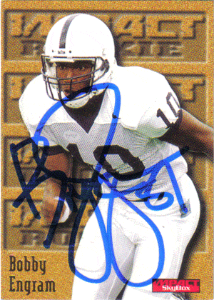 Autographed Football Cards Bobby Engram Autographed Rookie Football Card