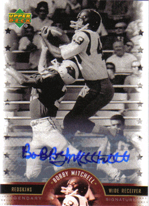 Autographed Football Cards Bobby Mitchell 2005 UD Legendary Signatures Card