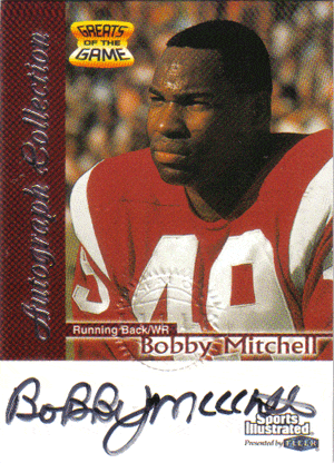 Autographed Football Cards Bobby Mitchell Autographed Football Card