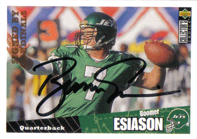 Boomer esiason autographed 2024 football