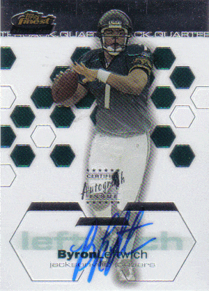 Autographed Football Cards Byron Leftwich Autographed Football Card