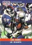 Autographed Football Cards Carl Banks Autographed Football Card