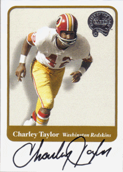 Autographed Football Cards Charley Taylor 2001 Fleer Authentic Player Auto
