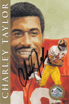 Autographed Football Cards Charley Taylor Autographed Football Card