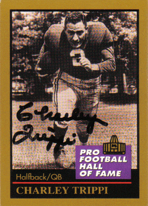 Autographed Football Cards Charley Trippi Autographed Football Card