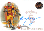 Autographed Football Cards Chauncey Washington Autographed 2008 Football Card
