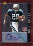 Autographed Football Cards Chris Henry Autographed Football Card
