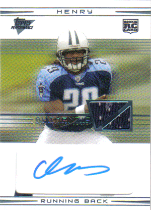 Autographed Football Cards Chris Henry Autographed Rookie Football Card