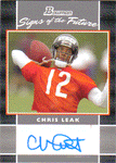 Autographed Football Cards Chris Leak Autographed Football Card