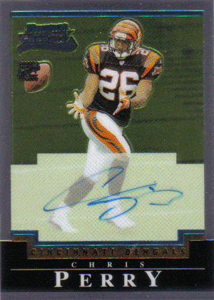 Autographed Football Cards Chris Perry Autographed Rookie Football Card