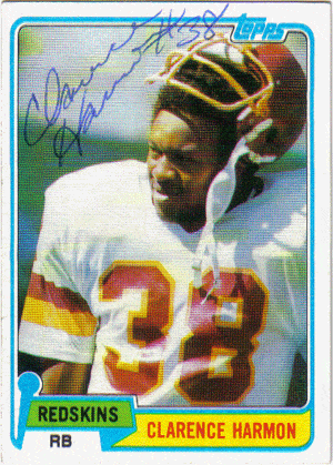Autographed Football Cards Clarence Harmon Autographed Topps Football Card
