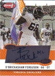 Autographed Football Cards D'Brickashaw Ferguson Autographed Football Card