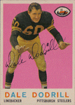 Autographed Football Cards Dale Dodrill Autographed 1959 Topps Card