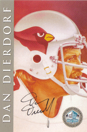 Autographed Football Cards Dan Dierdorf Autographed Hall of Fame Card