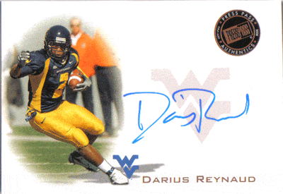 Autographed Football Cards Darius Reynaud Autographed Football Card