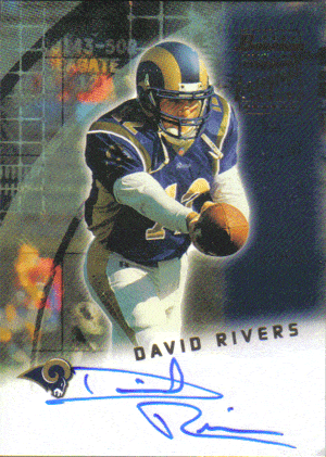Autographed Football Cards David Rivers Autographed Football Card