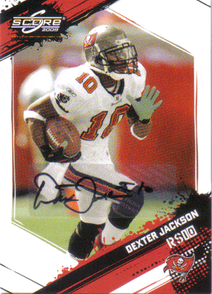 Autographed Football Cards Dexter Jackson Autographed Football Card