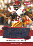 Autographed Football Cards Dominique Byrd Autographed Football Card