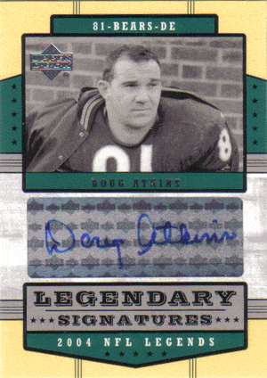 Autographed Football Cards Doug Atkins Autographed Football Card