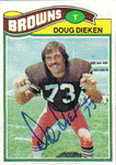 Autographed Football Cards Doug Dieken Autographed Football Card