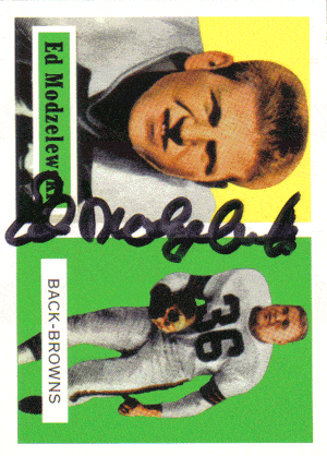Autographed Football Cards Ed Modzelewski Autographed Football Card