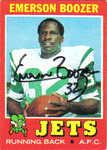 Autographed Football Cards Emerson Boozer Autographed Football Card