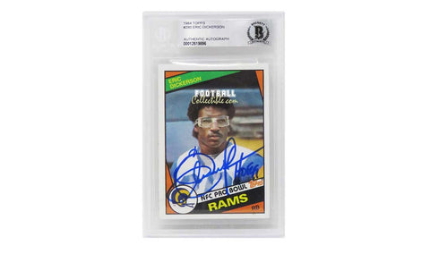 Autographed Football Cards Eric Dickerson Autographed 1984 Topps Rookie Card