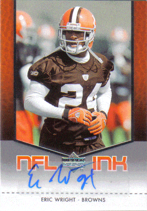 Autographed Football Cards Eric Wright Autographed Football Card