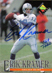 Autographed Football Cards Erik Kramer autographed football card