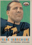 Autographed Football Cards Frank Varrichione Autographed 1959 Topps Card