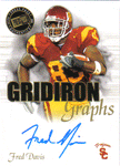 Autographed Football Cards Fred Davis Autographed Football Card