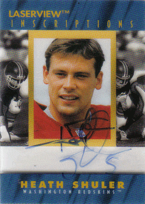 Autographed Football Cards Heath Shuler Autographed Football Card