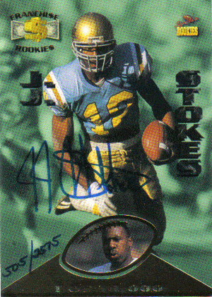 Autographed Football Cards J.J. Stokes autographed rookie football card