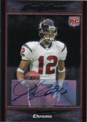 Jacoby Jones Autographed Rookie Football Card Jacoby Jones Autographed Rookie Football Card