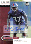 Autographed Football Cards James Butler Autographed Rookie Football Card