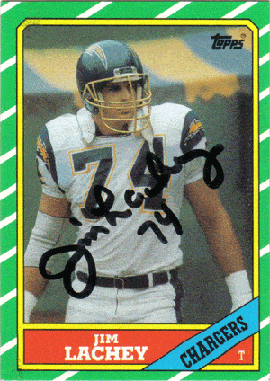 Autographed Football Cards Jim Lachey Autographed Rookie Football Card